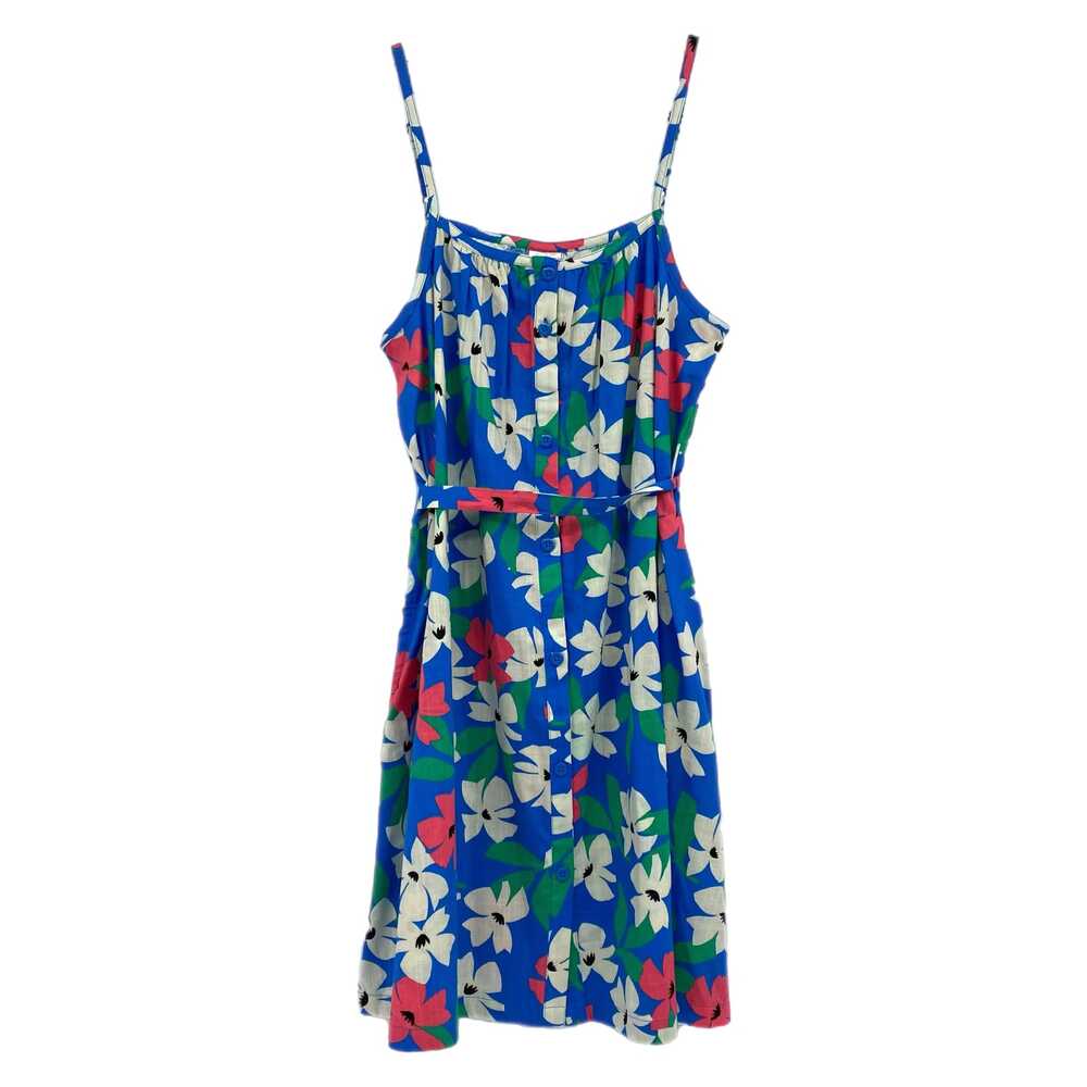 Hanna Andersson Blue Pink Floral Tie Waist Mini Dress | Womens S